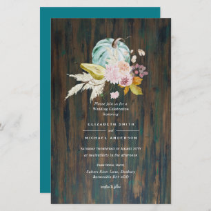 BUDGET Pumpkin FALL Thanksgiving Wedding Invite A9