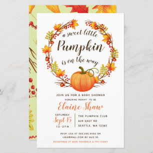 Budget Pumpkin Gender Neutral Baby Shower Invite