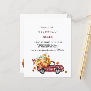 Budget/Pumpkin/Thanksgiving Dinner Invitation.