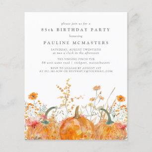 BUDGET Pumpkin Wildflower Fall 95th Birthday