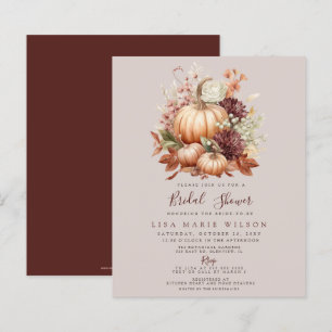 Budget Pumpkins Fall Bridal Shower Invitations