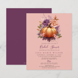 Budget Pumpkins Fall Bridal Shower Invitations