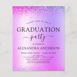 Budget Purple 2022 Graduation Party Glitter