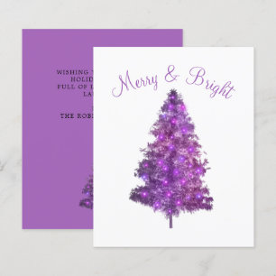 Budget Purple Christmas Tree Merry and Bright
