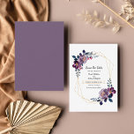 Budget Purple Floral Geometric Save the Date Card<br><div class="desc">Cute,  modern,  trendy floral rustic save the date note card you can easily customise by clicking the "Personalise" button above.</div>