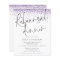 Budget Purple Glitter Rehearsal Dinner Invite