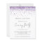 Budget Purple Glitter Wedding Evening Party Invite