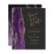 Budget Purple Gold Agate Dark Save the Date