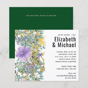 Budget Purple Lavender Floral Greenery Wedding