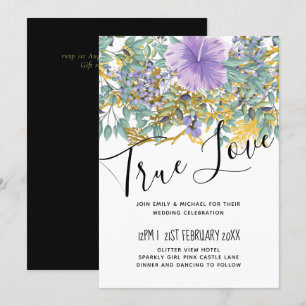 Budget Purple Lavender Floral Greenery Wedding