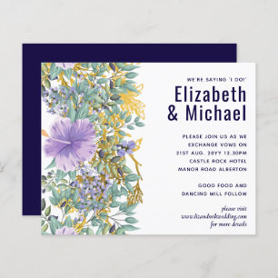 Budget Purple Lavender Floral Greenery Wedding