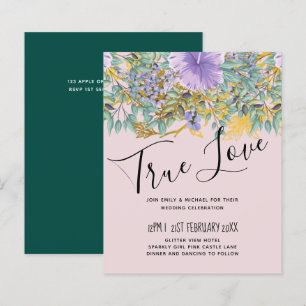 Budget Purple Lavender Floral Greenery Wedding