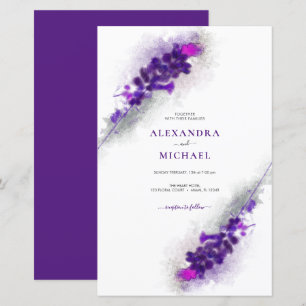 Budget Purple Lavender Floral Wedding