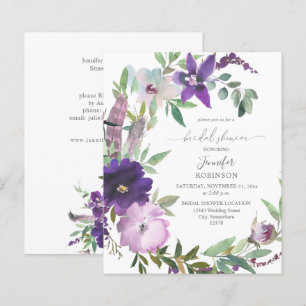 Budget Purple Lavender Violet Floral Bridal Shower