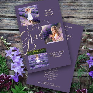 Budget Purple Modern Typography Grad  Three Photos