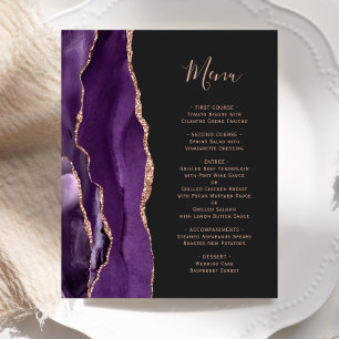 Budget Purple Rose Gold Agate Dark Wedding