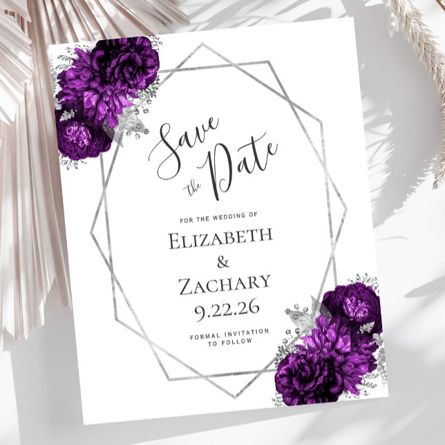 Budget Purple Silver Floral White Wedding (Creator Uploaded)