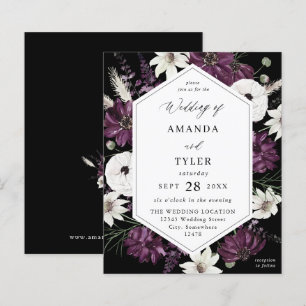 Budget Purple & White Floral Wedding - Black