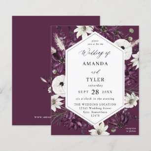 Budget Purple & White Floral Wedding - Purple