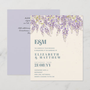 BUDGET  Purple Wisteria Sage Floral Garden Wedding