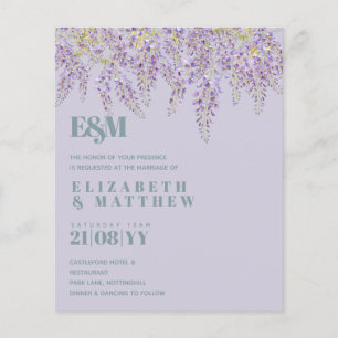 BUDGET  Purple Wisteria Sage Floral Garden Wedding