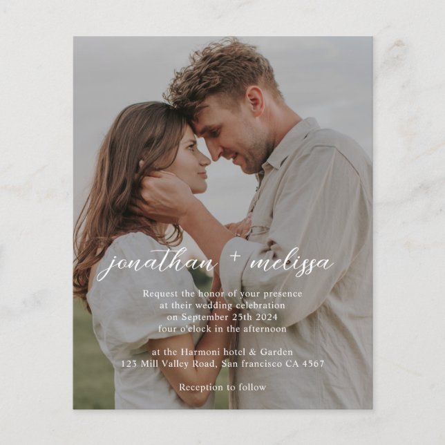 BUDGET QR Code All in One Elegant Stylish Wedding (Front)