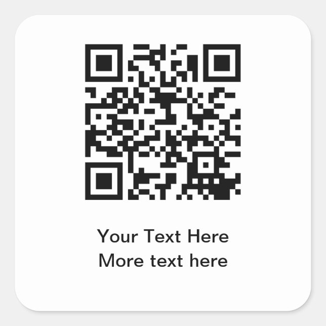 Budget QR Code Big Information Sticker Labels (Front)
