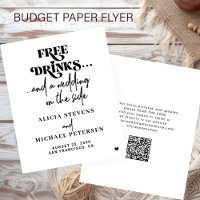 Budget QR code casual wedding save the date