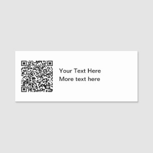 Budget QR Code Information Name Tags
