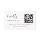 Budget QR Code Minimalist RSVP Wedding Website
