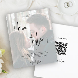 Budget QR CODE photo wedding Invitation