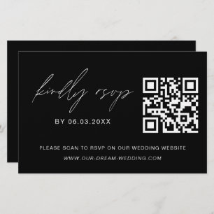 Budget QR Code RSVP Wedding Minimalist Website