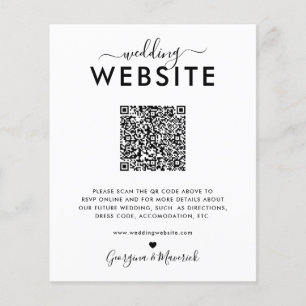 Budget QR Code RSVP Wedding Website Details
