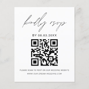 Budget QR Code RSVP Wedding Website Flyer