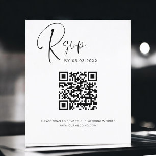 Budget QR Code RSVP Wedding Website Flyer
