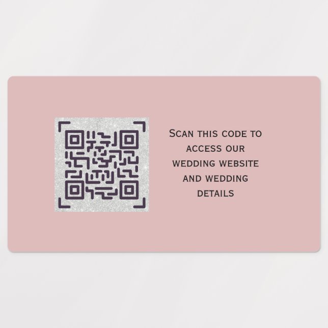 Budget QR Code Website RSVP Hotel Wedding Details  (Design 1)