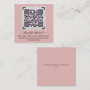 Budget QR Code Website RSVP Hotel Wedding Details Enclosure Card