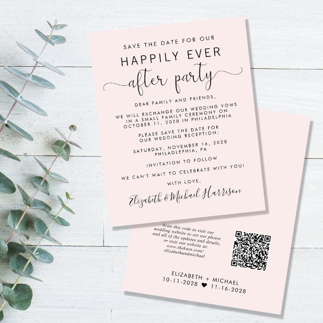 Budget QR Code Wedding Reception Save the Date (Creator Uploaded)