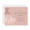 Budget Quinceanera Blush Pink Glitter Invitation