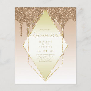 BUDGET Quinceanera Dripping Glitter Glamour 15th Flyer