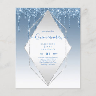 BUDGET Quinceanera Dripping Glitter Glamour 15th Flyer