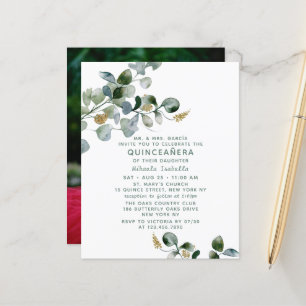 Budget Quinceañera Eucalyptus Floral Photo