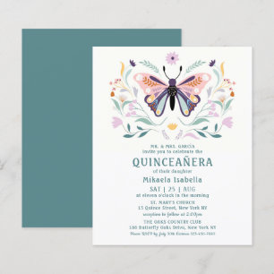 Budget Quinceañera Pink Purple Butterfly Floral
