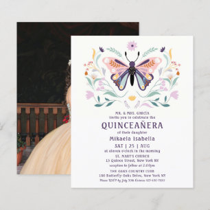 Budget Quinceañera Pink Purple Butterfly Photo