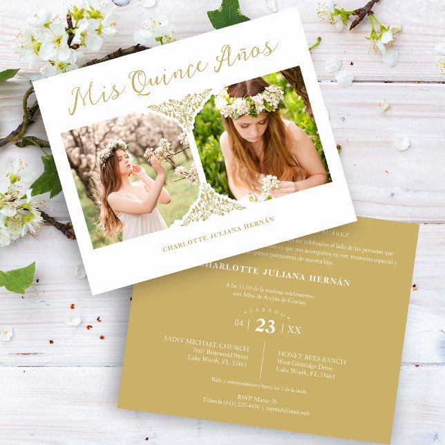 BUDGET Quinceañera Spanish Fancy Flourish 2 Photos (Creator Uploaded)