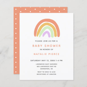  Budget Rainbow Baby Shower Cute Simple Peach