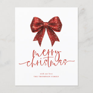 Budget Red Bow 2025 Calendar Merry Christmas