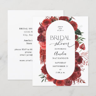 Budget Red Floral Bridal Shower