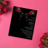 Budget Red Floral & Crystal Wedding - Black