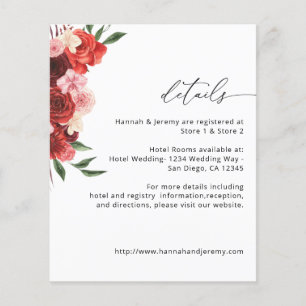 Budget Red Floral Details - White VH2 Flyer